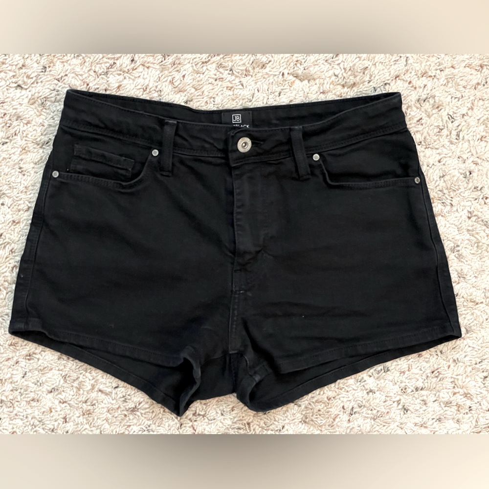 Just Black High Rise Shorts in Black